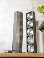 Vintage TOVERLI Stage light Batten Footlight, 1960s 5 Edison Bulbs Strip light, Unique Upcycled Ground flow lighting, Theatre Lamp