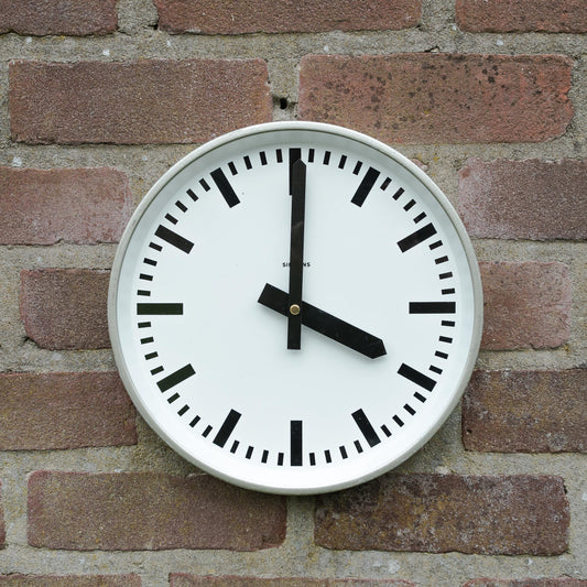 Kitchen Clock, Siemens Wall mounted Workspace Clock 1970s, Office Timekeeper, Secondary Clockwork, unique Housewarming gift interior