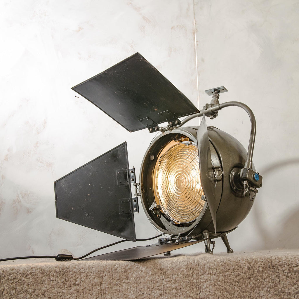 Extremely Rare Mole Richardson 612 Sputnik Theatre light Projector, 1950s Collectible Hollywood Film spotlight, Huge Mid-Century Stage light